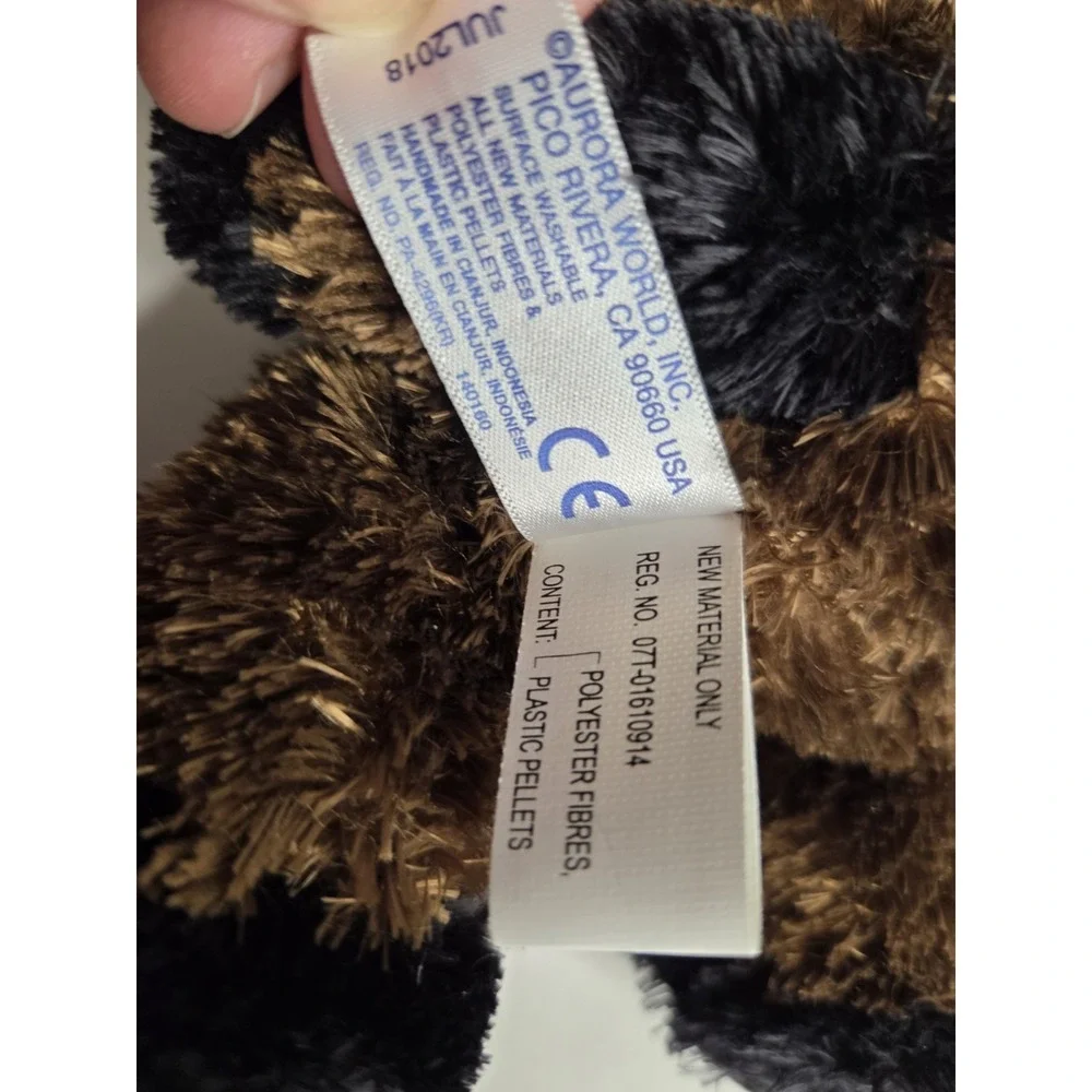 Aurora Brown Raccoon Plush 6 Inch 2018 Stuffed Animal Toy